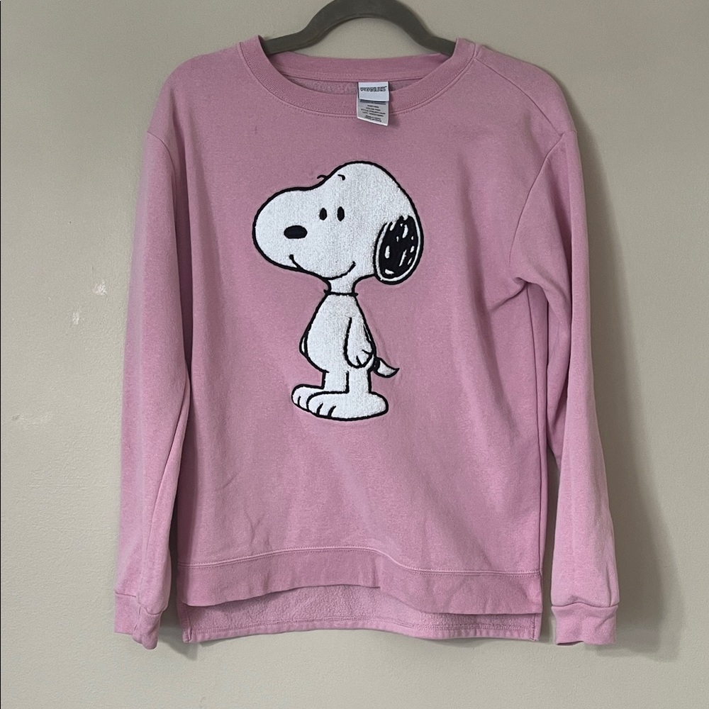 Peanuts Pink Snoopy Crewneck Sweatshirt